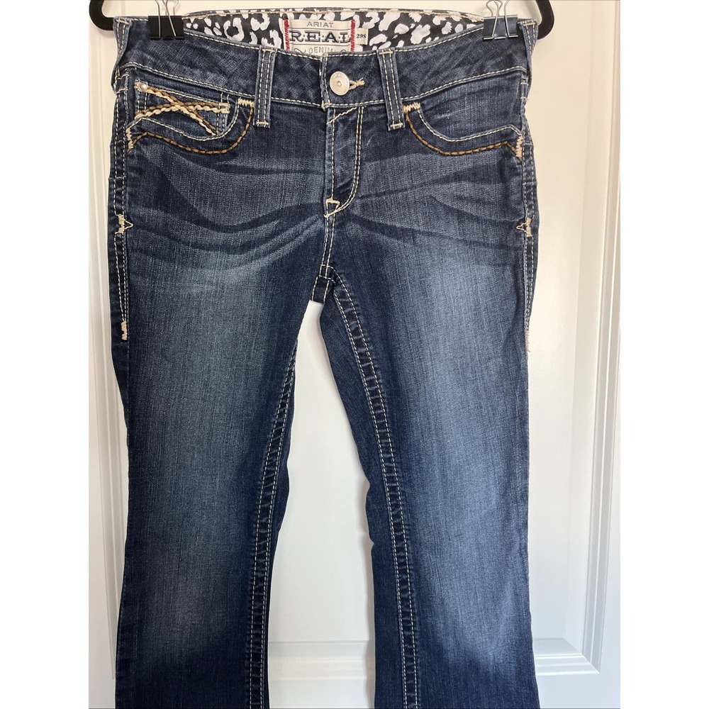 Ariat Real Denim Boot Cut Jeans Low Rise Stretch Denim Western Womens 29s